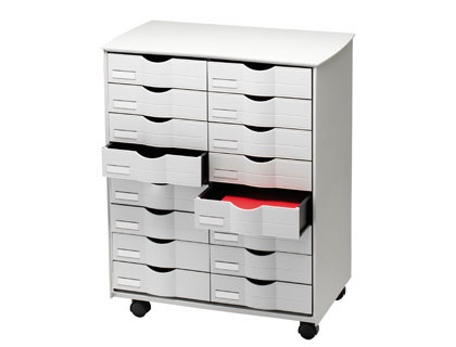 Mueble auxiliar Fast-paperflow 16 cajones gris